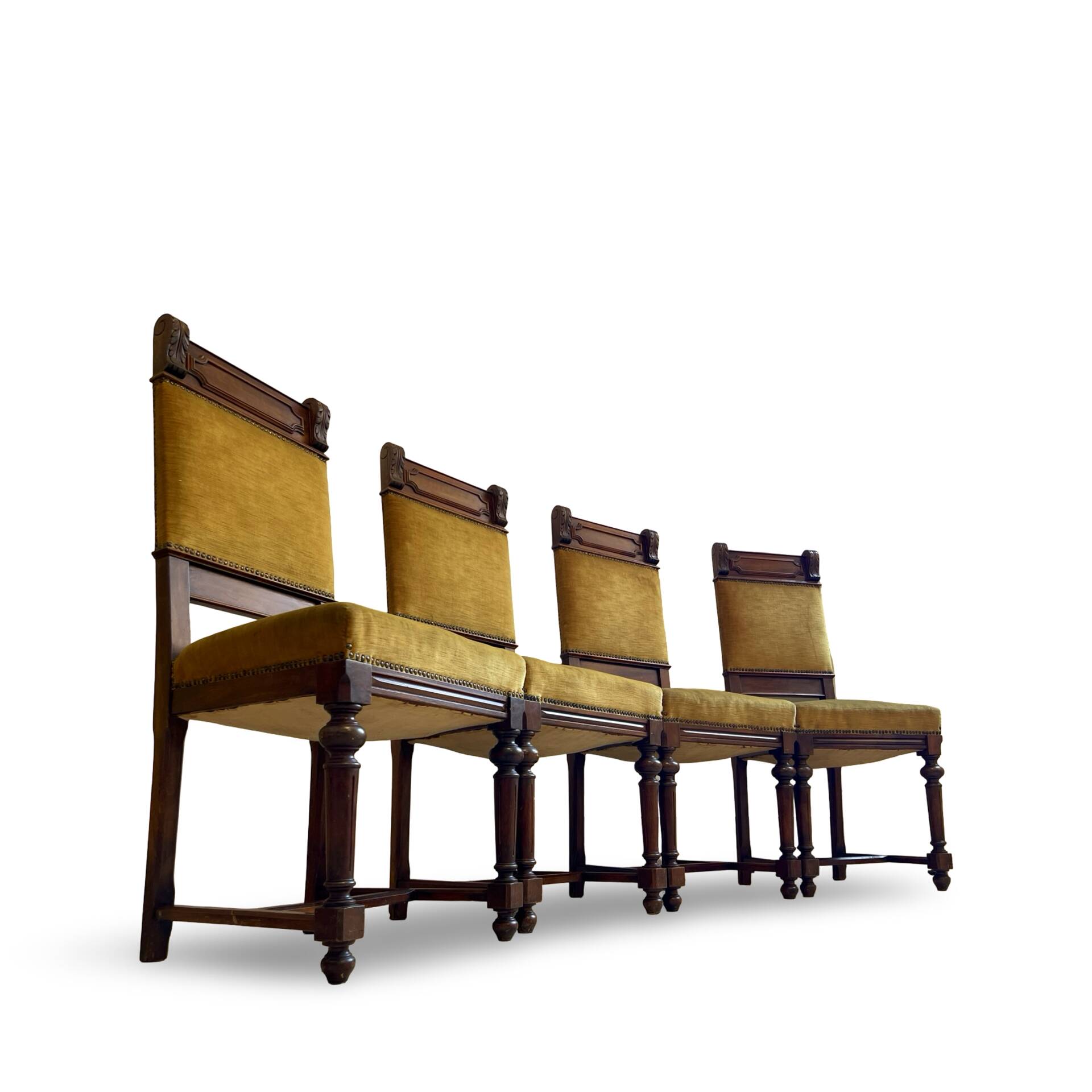 four Victorian dining chairs