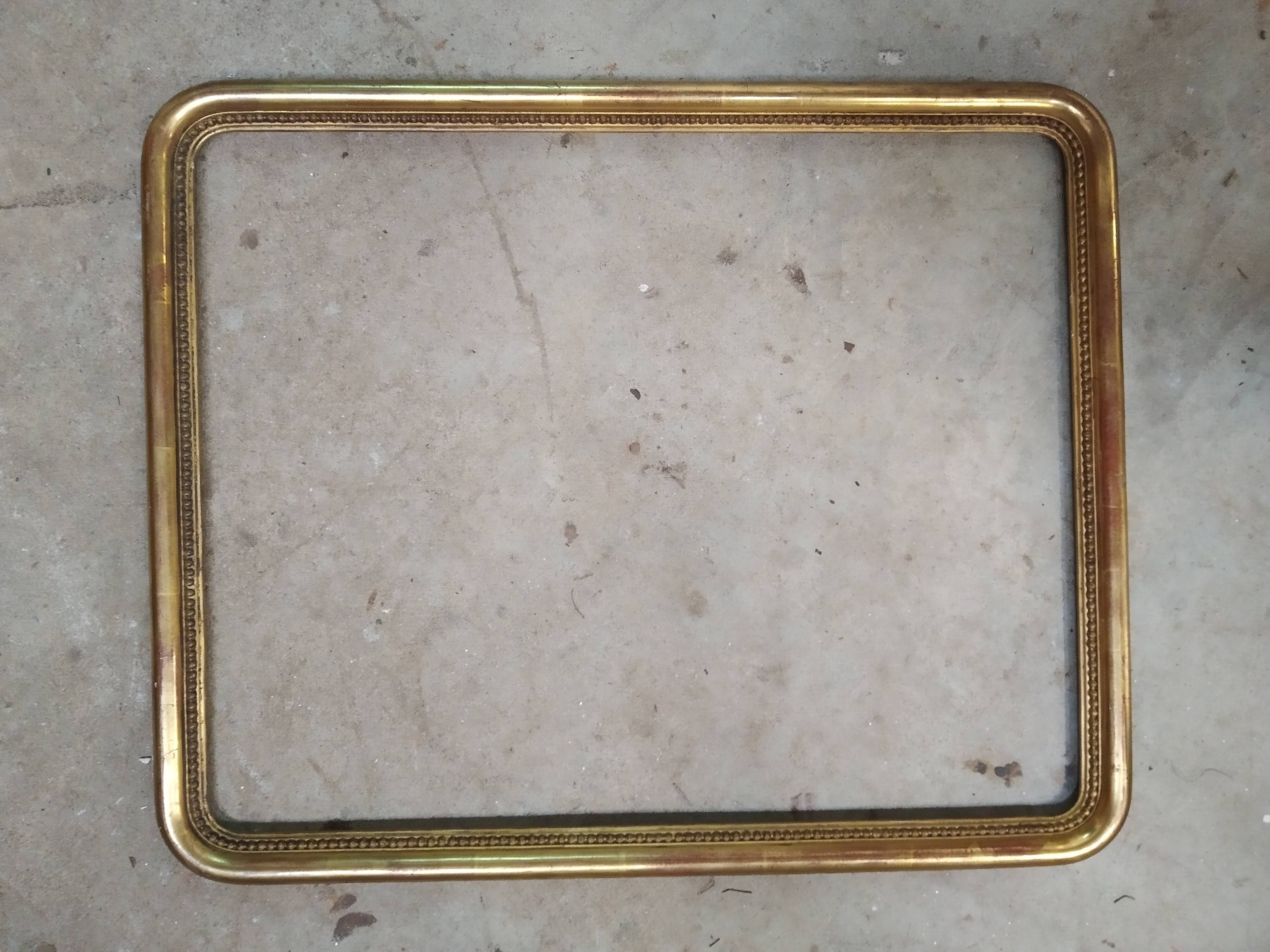 old frame napoleon III foliage 50 cm x 40 cm gilded wood