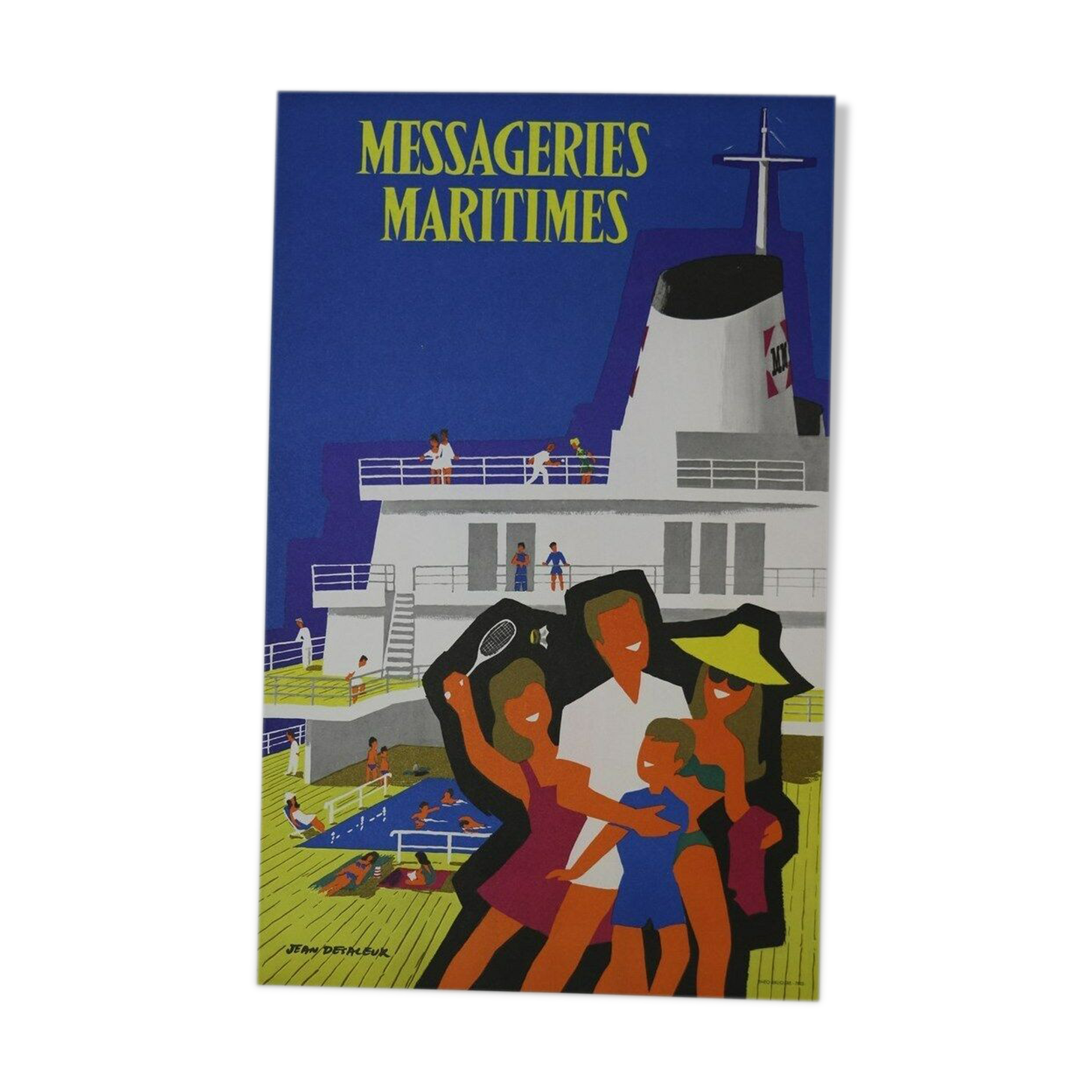 Tourism poster company messageries maritimes jean desaleux liner mm