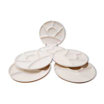 Set 6 fondue plates