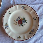 Set of 11 antique plates in Sarreguemines earthenware – Agre decoration