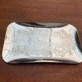 Vintage German floral metal plate by WMF