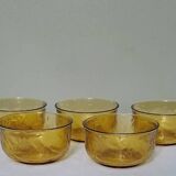 Set of 5 amber glass ramekins "L'Alsacienne"