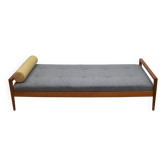 Daybed / Recammiere des années 1960 en gris et jaune