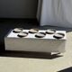 Set of 6 handmade ceramic deep plates in glazed beige D19.5 H4