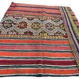 Neutral Orange Turkish Wool Kilim
