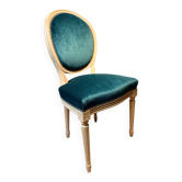 Louis XVI medallion chair, solid beech, unique traditional piece.