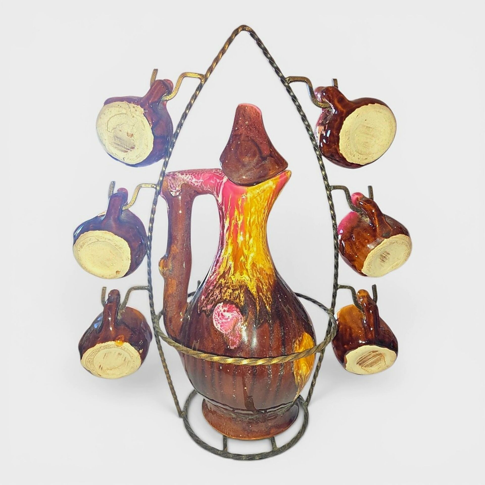 Ceramic liqueur service - Vallauris - Circa 60/70