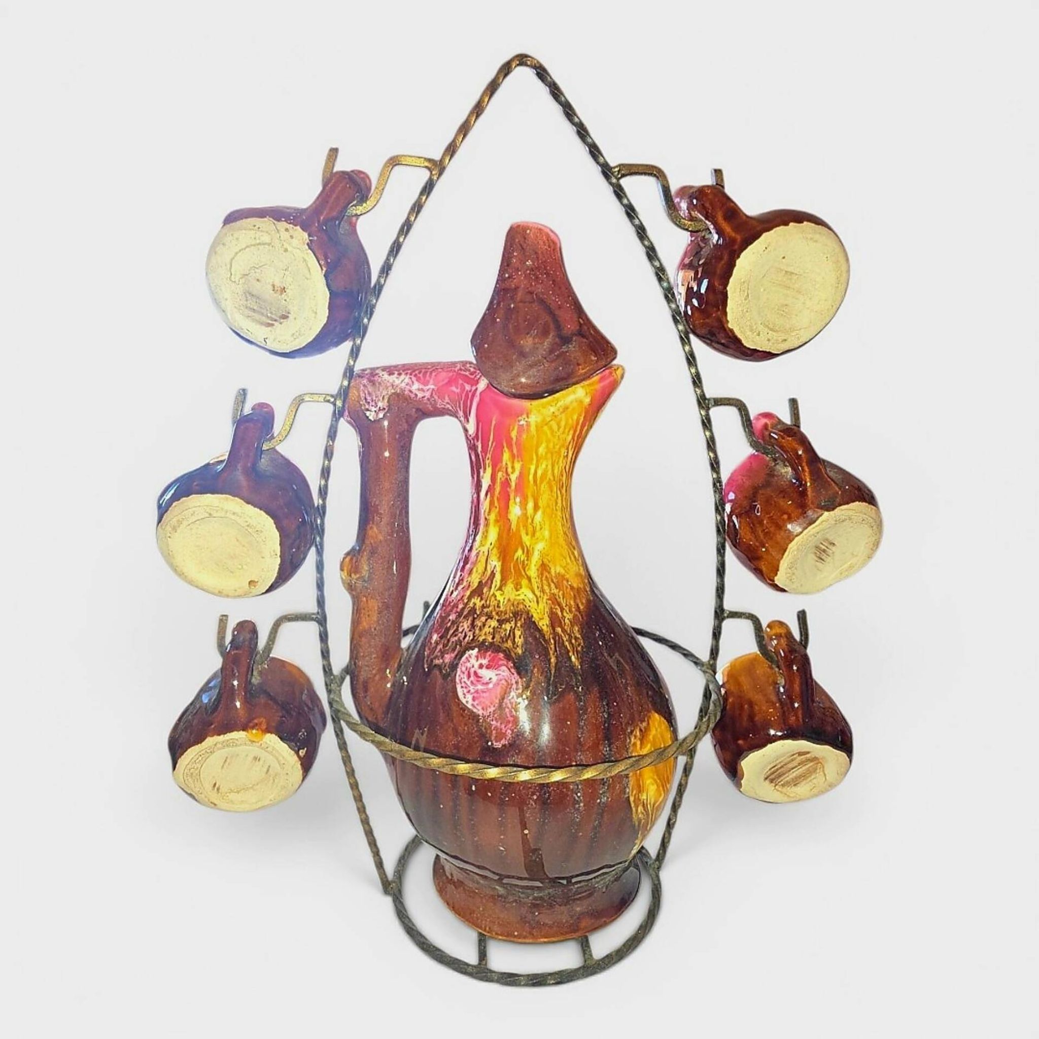 Service à liqueur en céramique - Vallauris circa 60-70