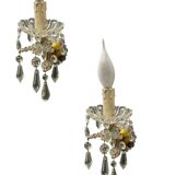 Vintage Italian Crystal Sconces 1950’s Set of 2