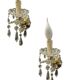 Lot de 2 appliques vintage en cristal italien des années 1950