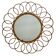 Round rattan mirror from the 1950s France