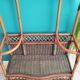 Antique rattan and bamboo coat rack