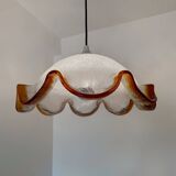 Murano glass flower pendant light from the 70s