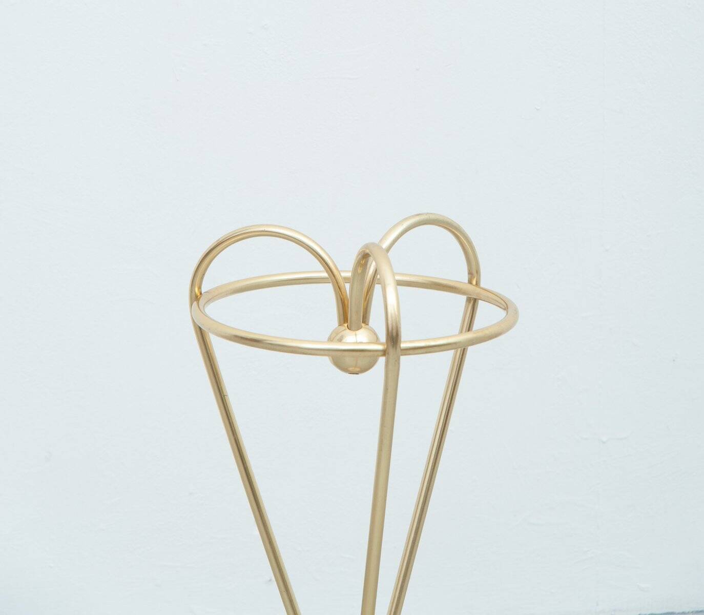 Brass & cast iron umbrella stand, 1950s