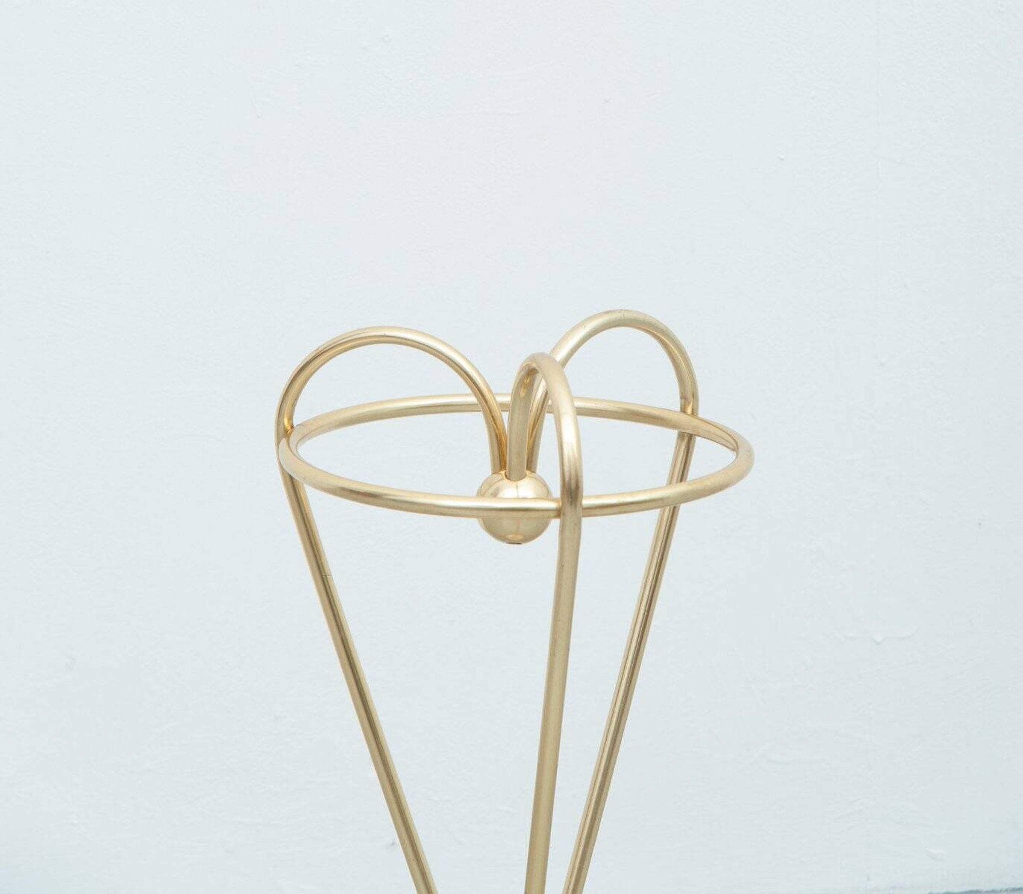 Brass & cast iron umbrella stand, 1950s