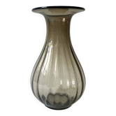 grand vase en verre fumé des années 70