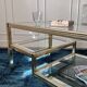 Vintage gold and silver coffee table