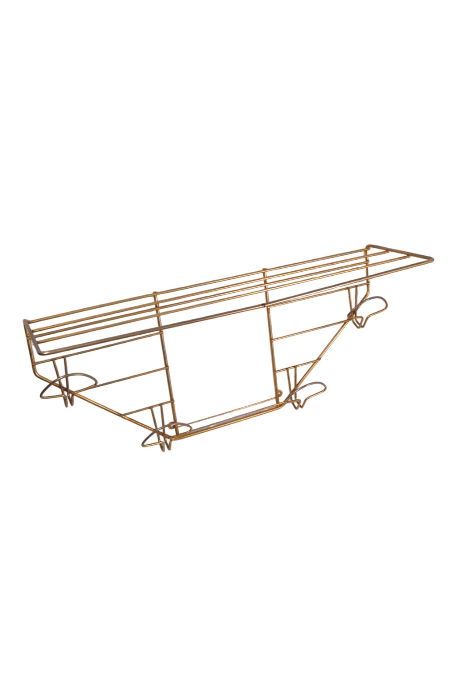 Golden wall coat rack