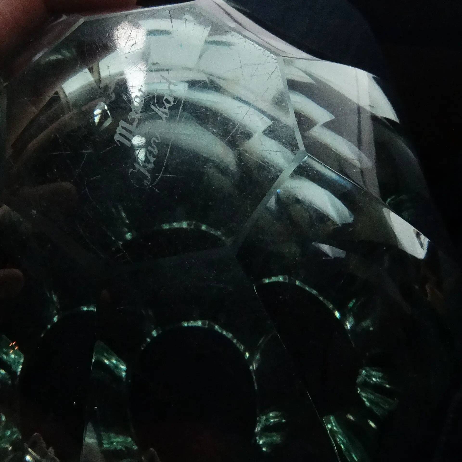 Art Deco vase, crystal, Moser, Czechoslovakia, 1930s