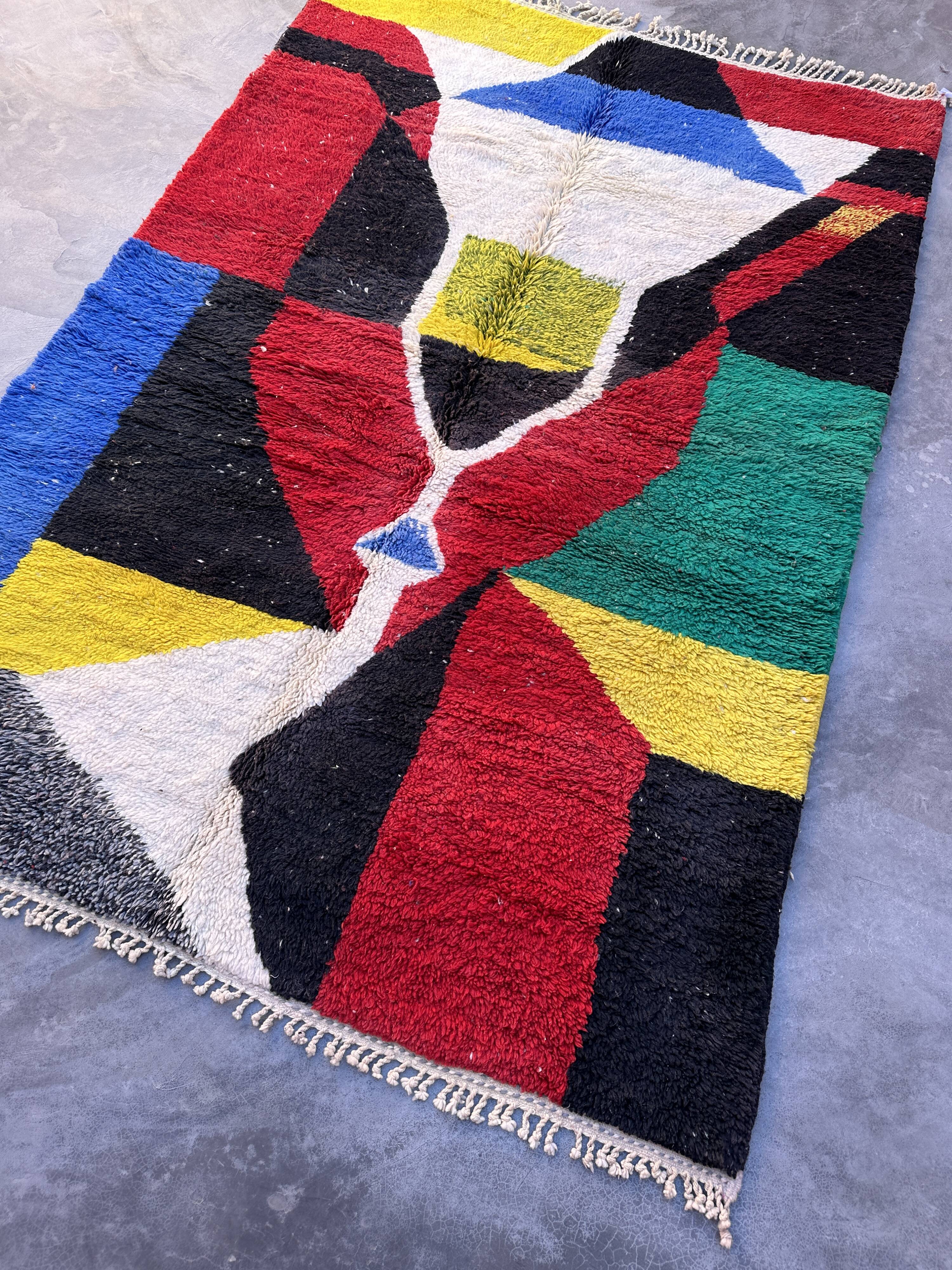 Colorful Beni M'Rirt Moroccan rug - 281 x 190 cm