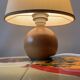 Small vintage side lamp - turned wooden ball