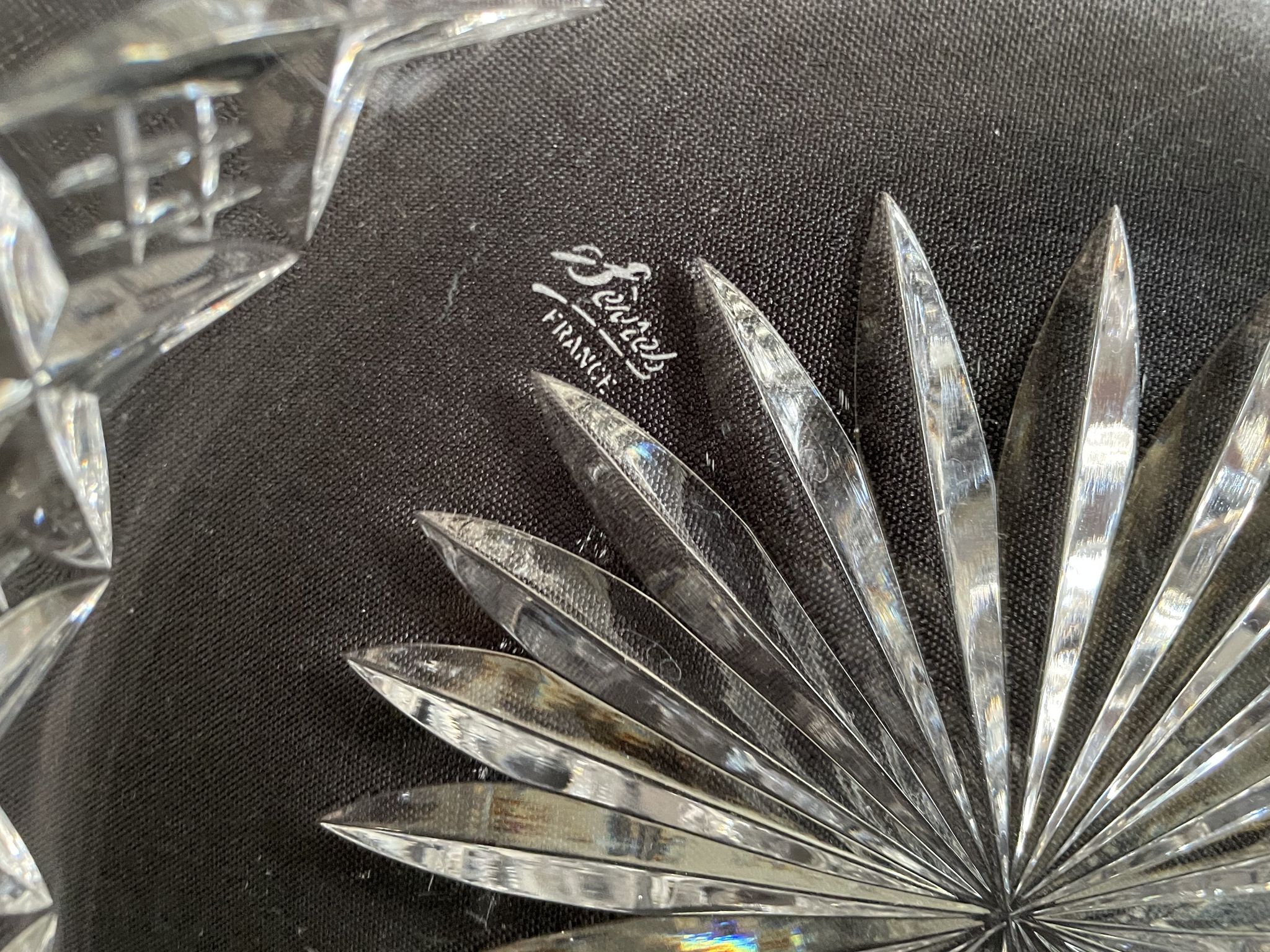 Crystal de Sèvres salad bowl in cut crystal