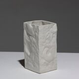Small square porcelain vase, 1980s