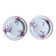 Pair of antique earthenware mignardise dishes from Saint-Amand (Nord)