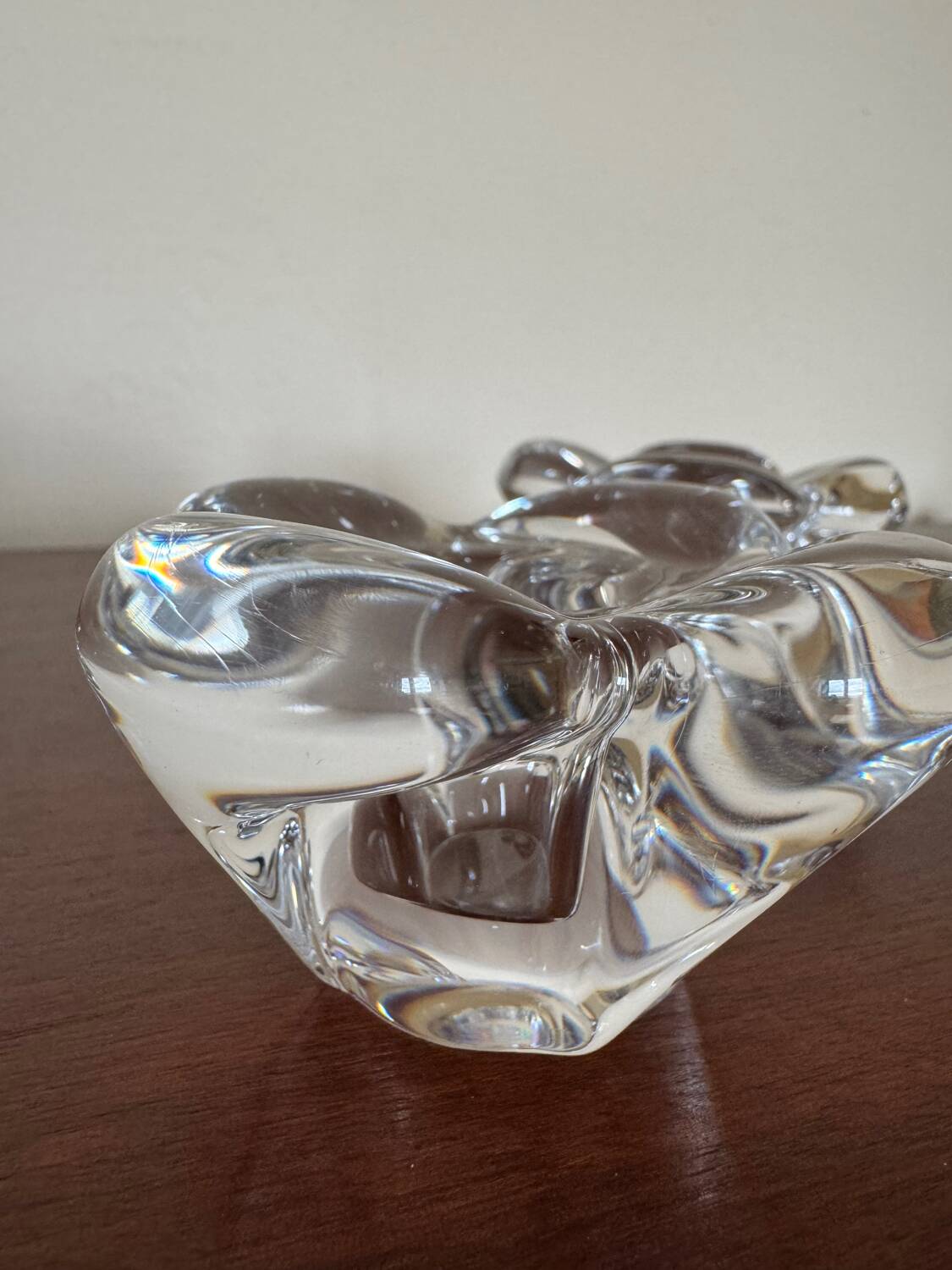Vintage crystal flower candle holder (X2)