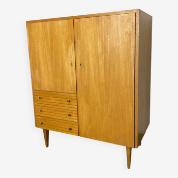 Buffet haut moderniste Mid-Century en bois, 1950s