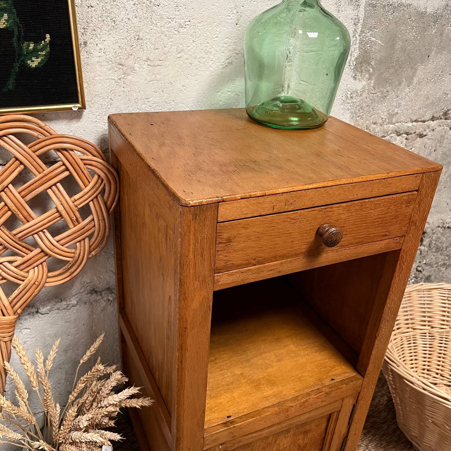 Honey bedside table from the 50s
