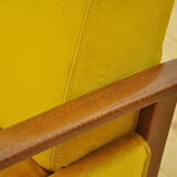 Velvet Daybed Sofa with fold-out function, 1950s