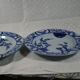 Set of 3 plates creil model montereau Japan digs