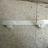 White metal wall coat rack with 2 hooks from the 70s