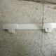 White metal wall coat rack with 2 hooks from the 70s