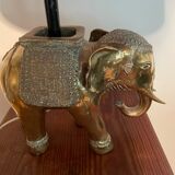 Lampe en laiton doré elephant