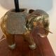 Golden brass elephant lamp