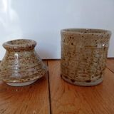 Sandstone box of La borne signed Bodin