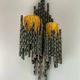 60s 70s Brutalist wall lamp Marcello Fantoni Wall Lamp Glass Design 60s