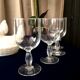 Set of 8 crystal wine glasses