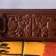 Vintage carved wooden wall coat rack - 4 red balls