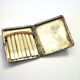 Art Deco cigarette case, alpaca cigarette holder with WS monogram.