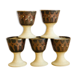 Set of 5 coffee cups mini mazagran