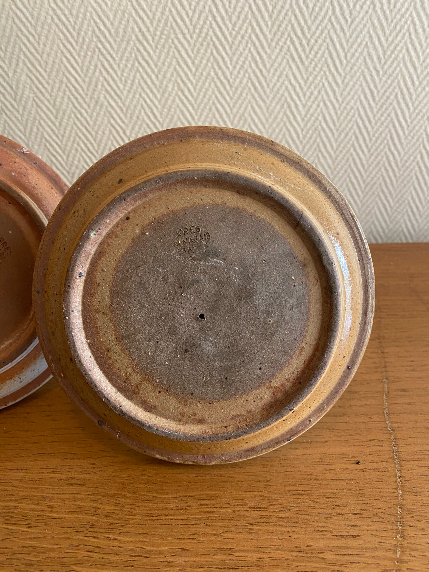 Pair of stoneware candlesticks from the marsh.