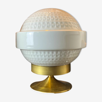 Lampe à poser vintage grand globe porcelaine Bernardaud Limoges J.J Prolongeau - Circa 1960
