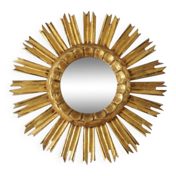 Miroir soleil doré vintage — Beyit