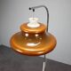 1970s Hungarian space age floor lamp in orange plastic and chrome.