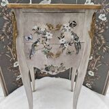 Louis XV style bedside table in marquetry