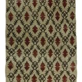 One-of-a-kind turkish handwoven vintage rug - rustic vintage charm 270x 140